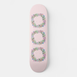 Skateboard Floral Berries Wreath