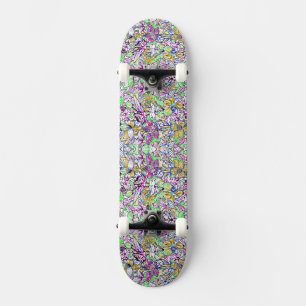 Skateboard Floral Botánico Colorido
