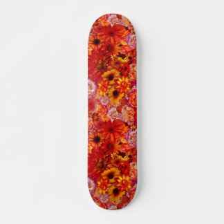 Skateboard Floral Brillante Rojo Bouquet Rich Red Hot Daisise
