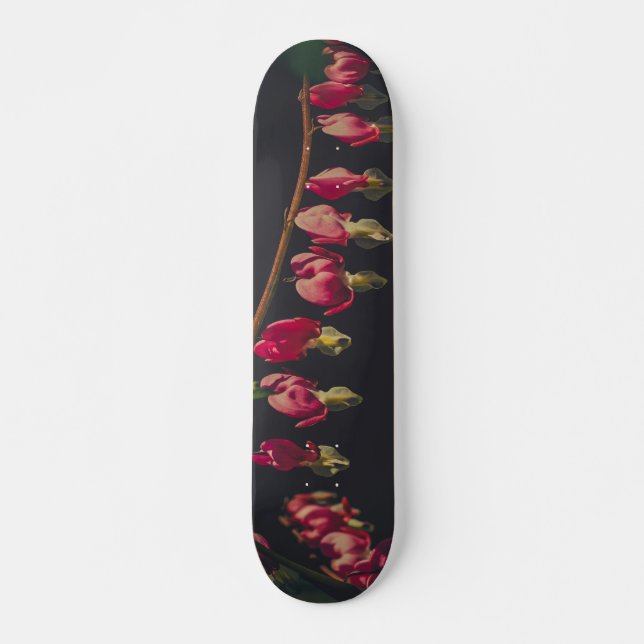Skateboard Floral de Corazones Sangrantes (Anverso )