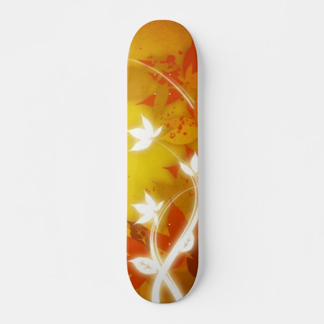 Skateboard Floral de otoño (Anverso )