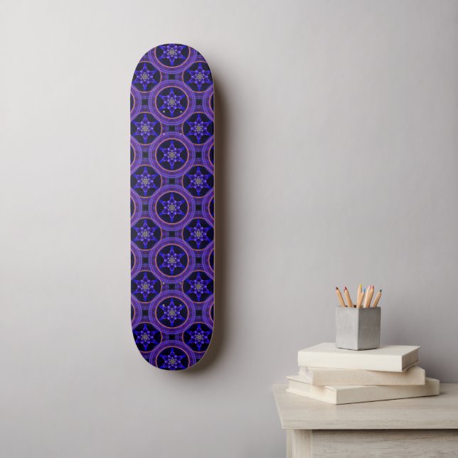 Skateboard Floral Modern Boho Elegant Abstract Pattern #505 (Arte de la pared)