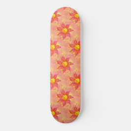 Skateboard Floral rosada