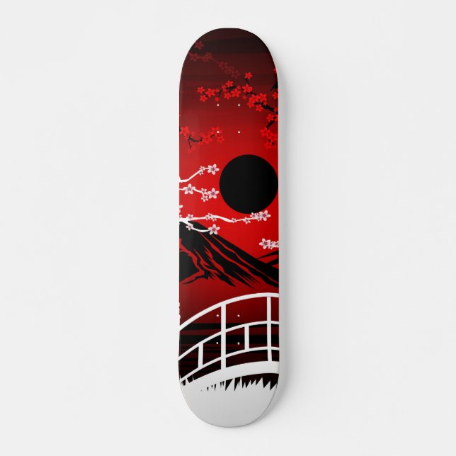 Skateboard Florecimiento Rojo (Anverso )