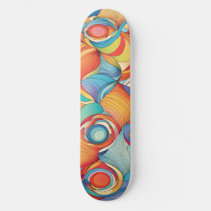 Skateboard Flores abstractas