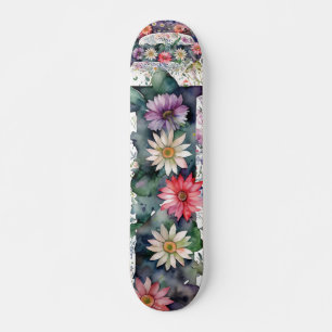 Skateboard Flores acuáticas de Bonito personalizadas Monogram