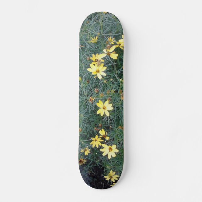 Skateboard Flores amarillas (Anverso)