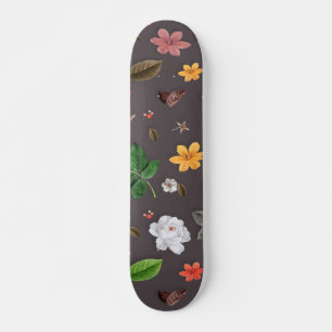 Skateboard Flores amarillas y rosas blancas 26