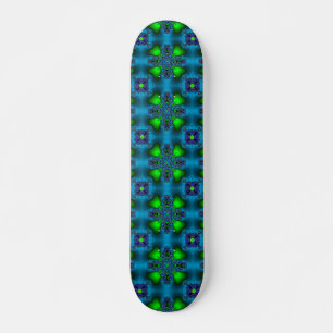 Skateboard Flores artdeco en estilo retro