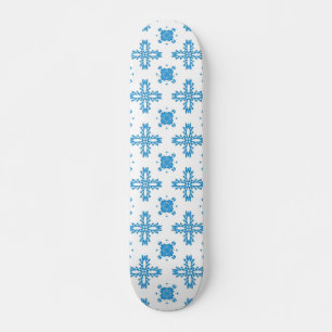 Skateboard Flores artdeco en estilo retro