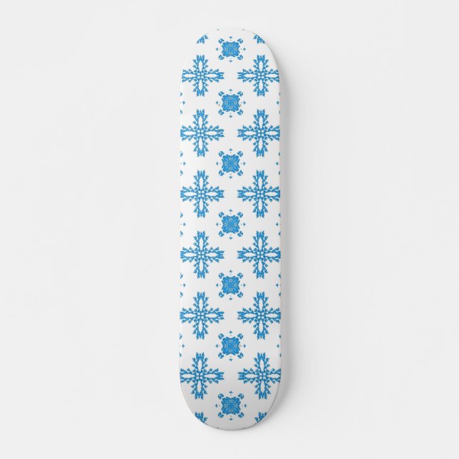 Skateboard Flores artdeco en estilo retro (Anverso )