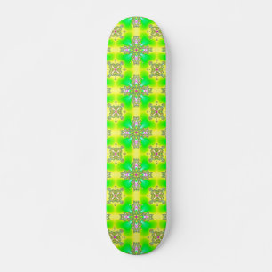 Skateboard Flores artdeco en estilo retro
