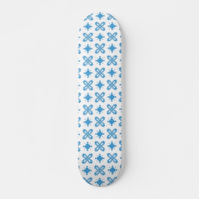 Skateboard Flores artdeco en estilo retro (Anverso )