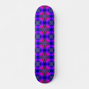 Skateboard Flores artdeco en estilo retro