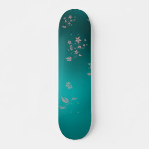 Skateboard Flores asiáticas delicadas