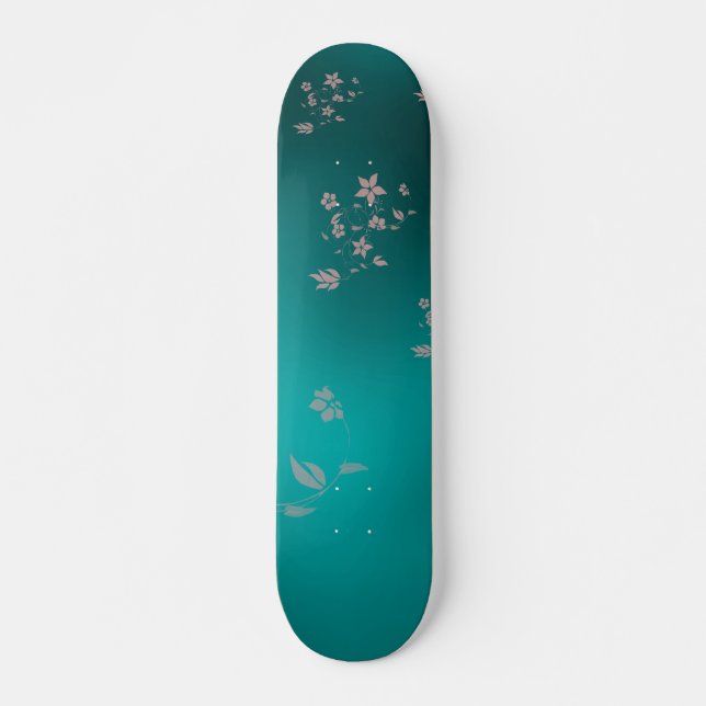 Skateboard Flores asiáticas delicadas (Anverso )