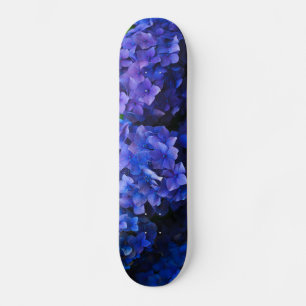 Skateboard Flores azules