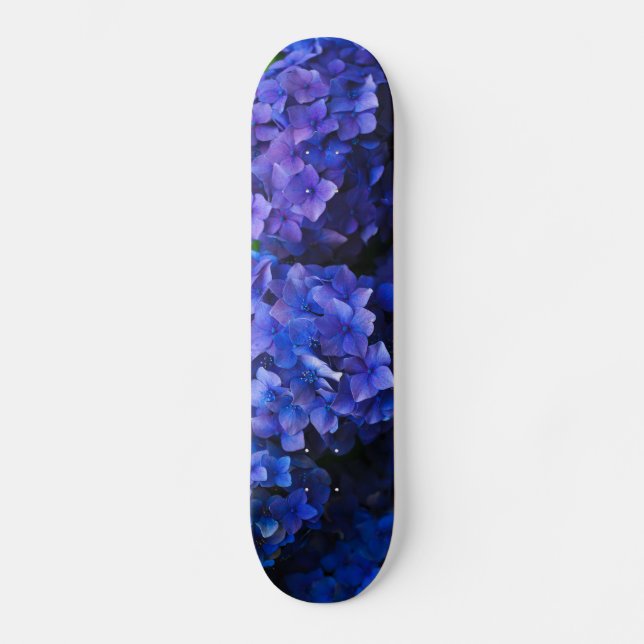Skateboard Flores azules (Anverso)