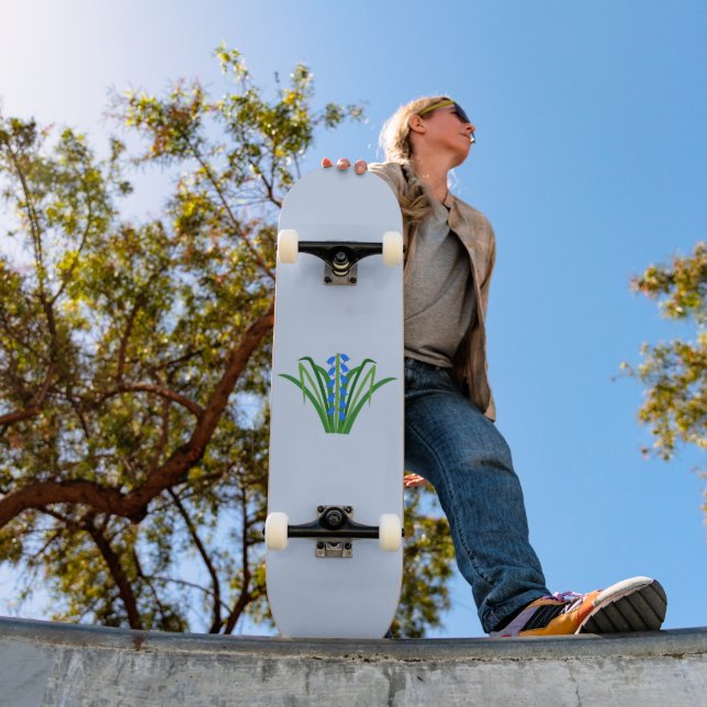 Skateboard Flores Bluebell Niño Primavera (Exterior 1)