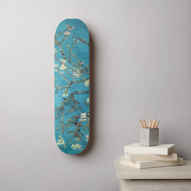 Skateboard Flores de almendra (Arte de la pared)