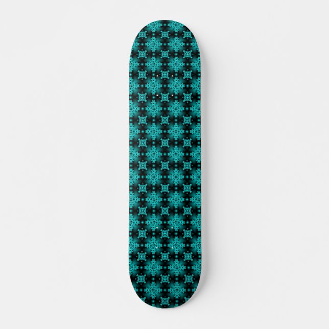 Skateboard Flores de arte en estilo retro (Anverso )