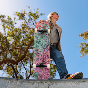 Skateboard Flores de Bebé de Gypsophila Pastel Colorido Pat