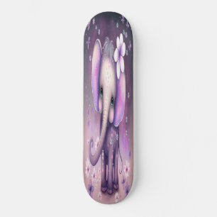 Skateboard Flores de color blanco giratorio bebé e