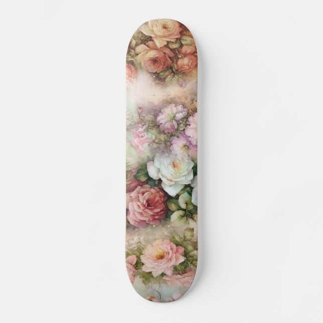 Skateboard Flores de época (Anverso)