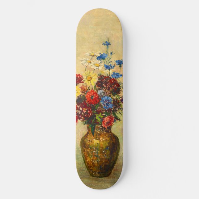 Skateboard Flores de época en una vesícula (1910) de Odilon R (Anverso)
