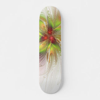 Skateboard Flores de fantasía fractal blandas y tendientes
