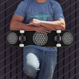 Skateboard FLORES DE LA VIDA - Esquema del símbolo de geometr