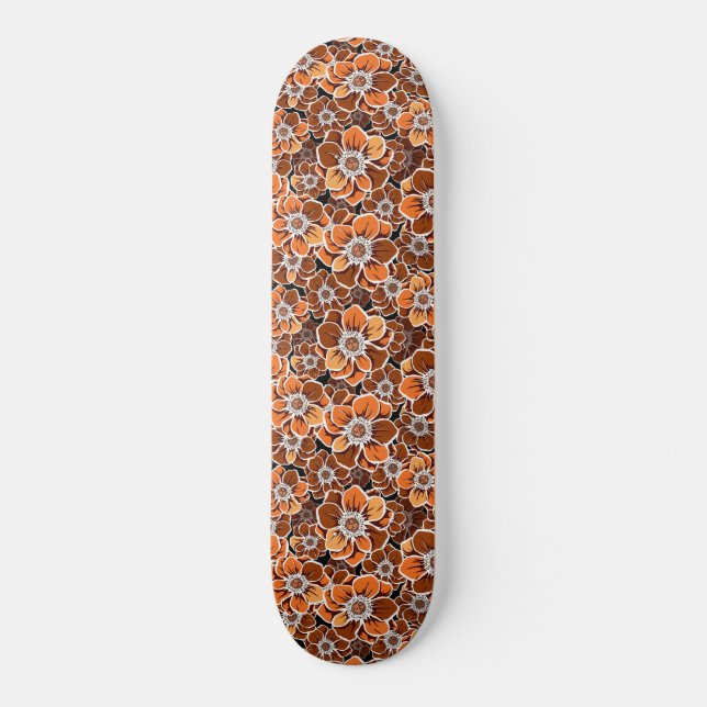 Skateboard Flores de Mandala 2 (Anverso)