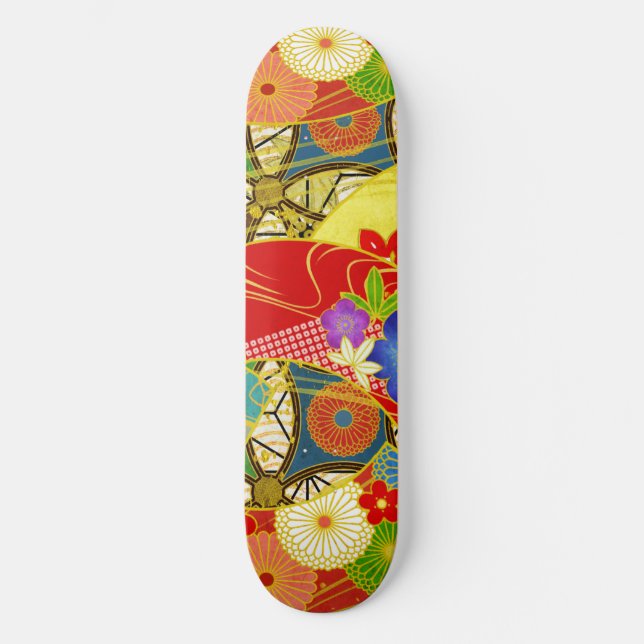 Skateboard Flores de verano (Anverso)