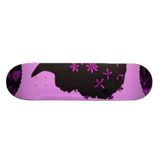 Skateboard Flores del vintage en Afro