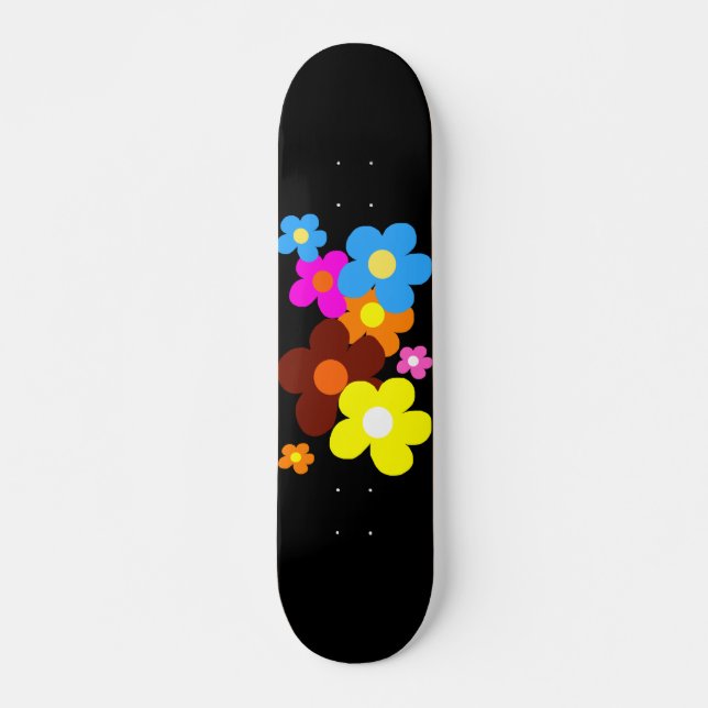 Skateboard Flores felices (Anverso )