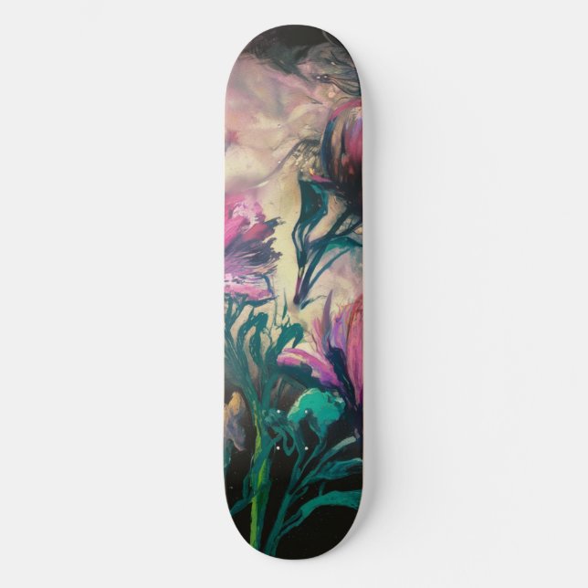 Skateboard Flores florecientes (Anverso)