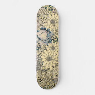 Skateboard Flores ilustradas de época