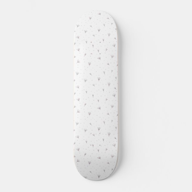 Skateboard Flores Lilac (Anverso)