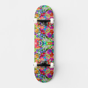 Skateboard Flores mágicas de colores lindos
