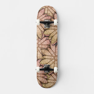 Skateboard Flores Metálicas
