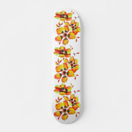 Skateboard Flores Naranjas elegantes - Personalizar tu propia
