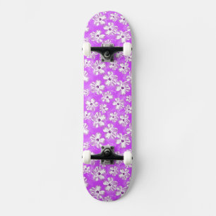 Skateboard Flores púrpuras del hibisco