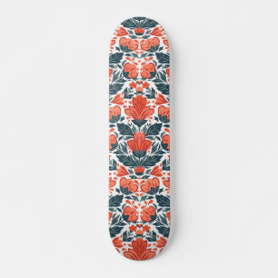 Skateboard Flores rojas decorativas