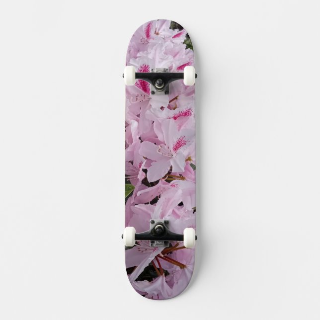 Skateboard Flores rosadas (Anverso)