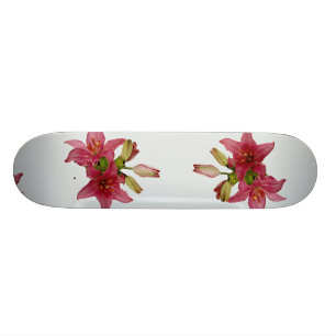 Skateboard Flores rosadas atractivas