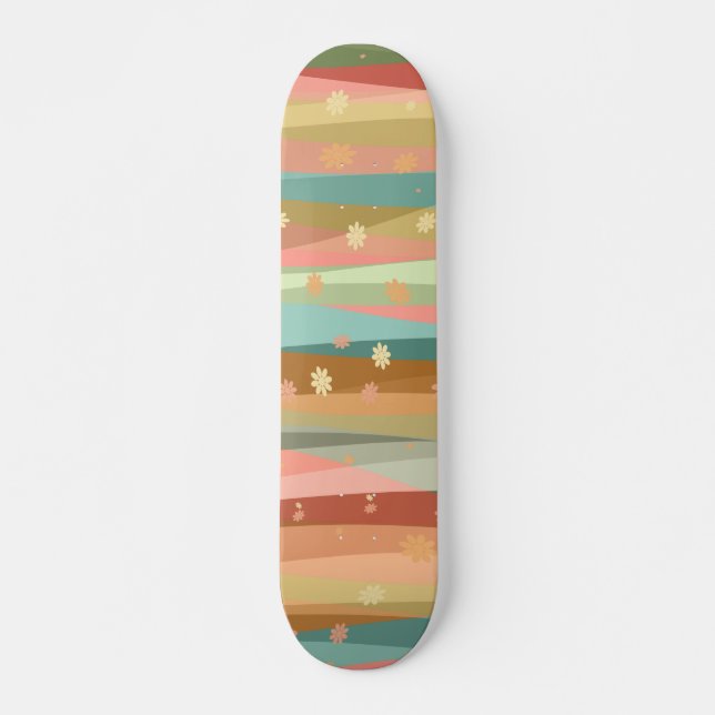 Skateboard Flores tranquilas y relajantes (Anverso )