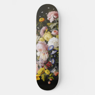 Skateboard Flores y frutas antiguas de vida