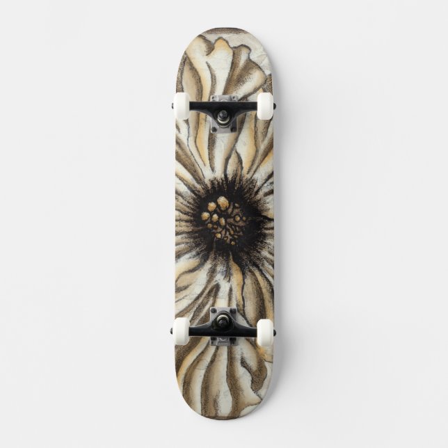 Skateboard Flowerhead Fresco en Tan fondo (Anverso)