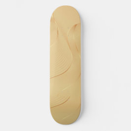Skateboard Flowing Gold Lines Luxury Abstract Background Art