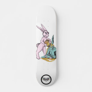 Skateboard Fluffy Puffy Honey Bunny ilustracion de lindos ani